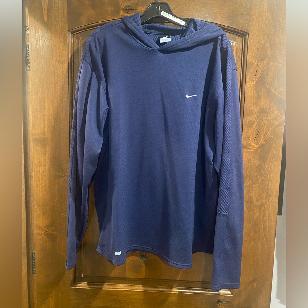 Nike Men's Navy Dryfit Hoodie